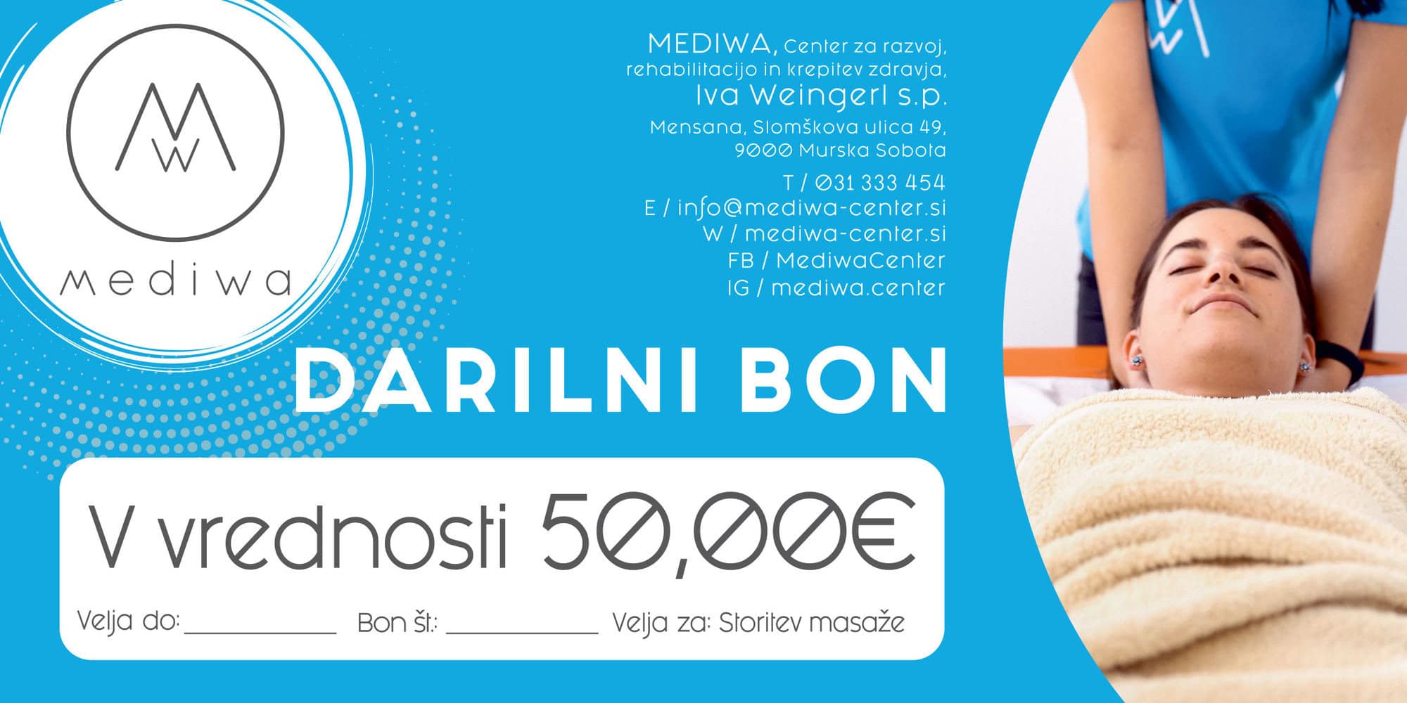 DARILNI BON - MASAŽE